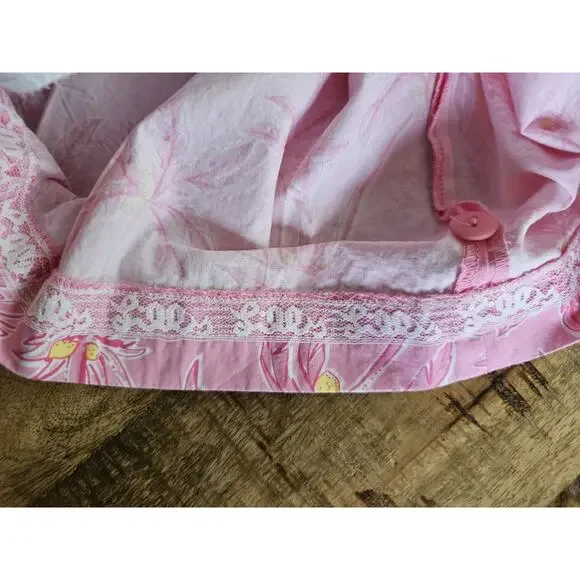 Lilly Pulitzer Vintage Pink Palm Tree Skirt Women's Size 6 Tropical Beach Resort - Picture 5 of 12